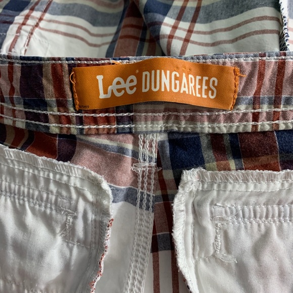 LEE MENS DUNGAREES Brown  Plaid Cargo  Shorts - Picture 12 of 13